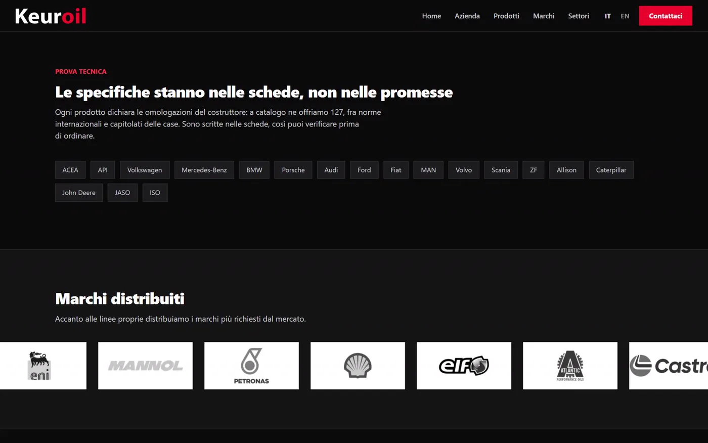 Specifiche e omologazioni