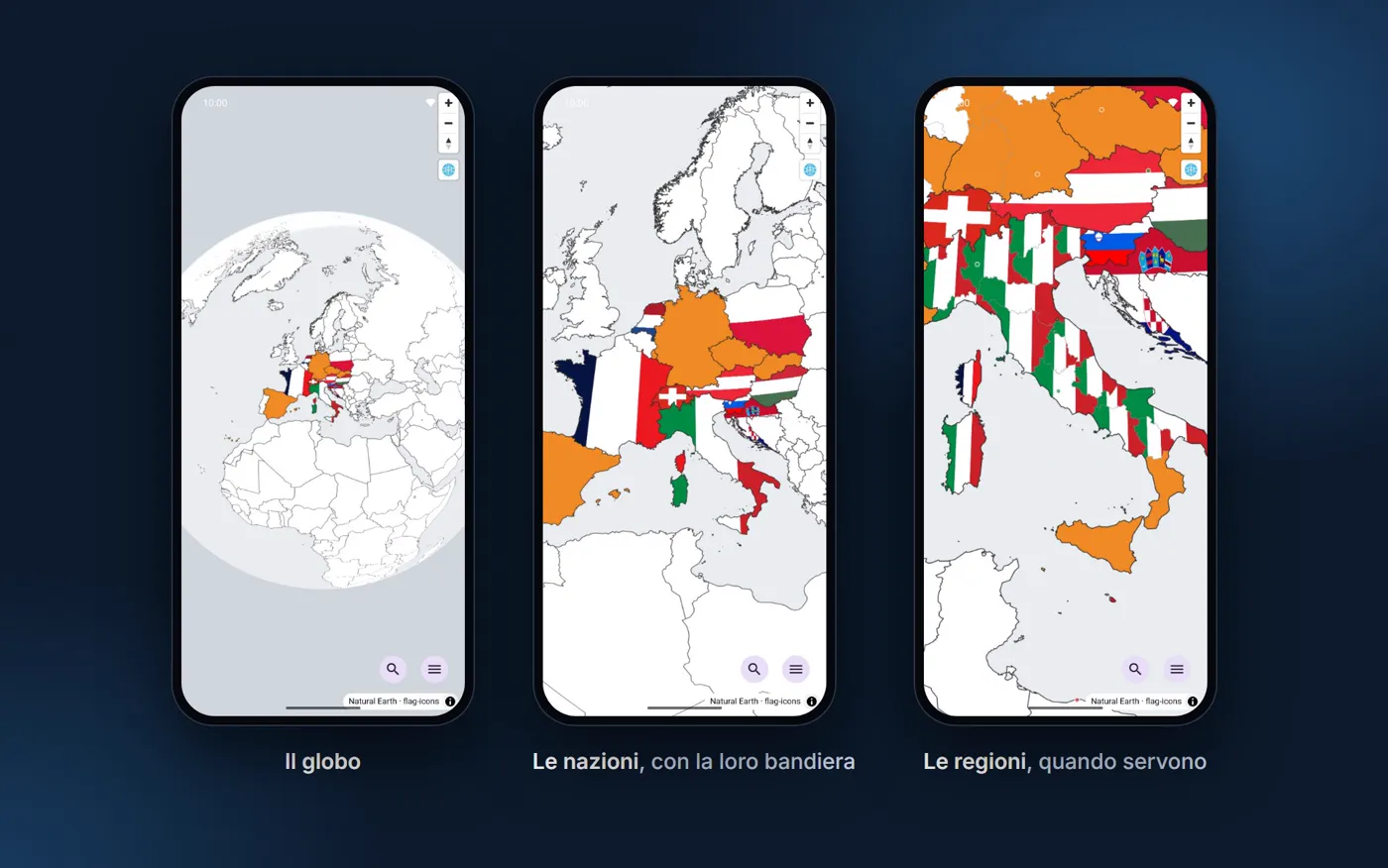 Dal globo alle regioni